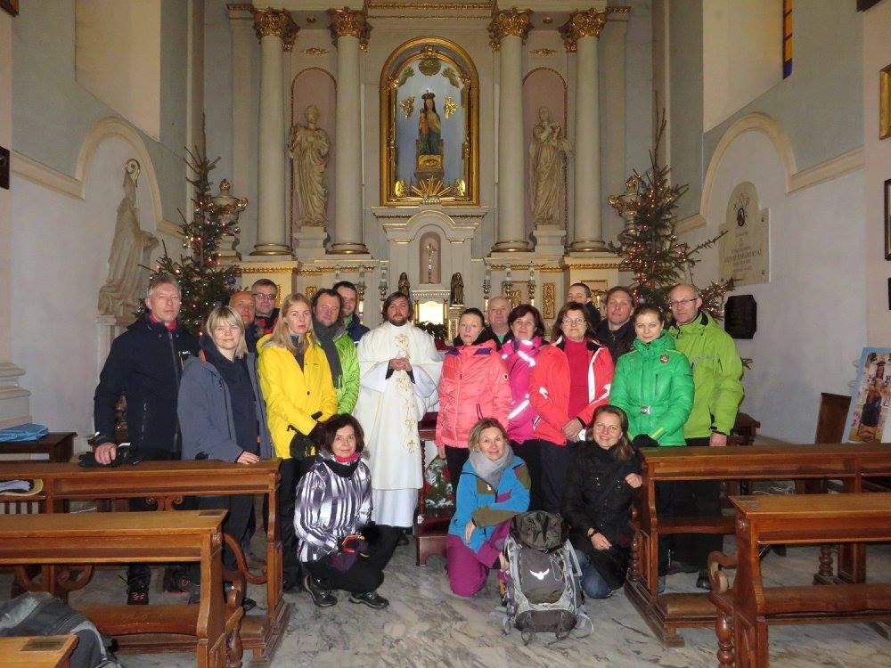 Camino Lituano community on the pilgrimage from Sejny (Poland) to Lithuania, January of 2017